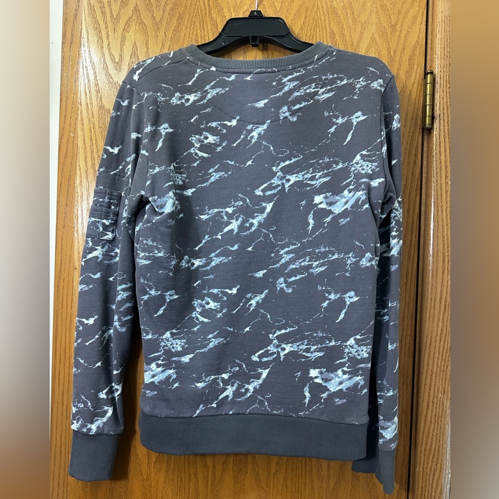 Superdry Premium Gray Marble Patterned Sweater - image 2